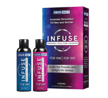 Розпродаж!!! Збуджувальні гелі для пар Swiss Navy Infuse Arousal Gels 2×59 мл (термін 23.11.2024)