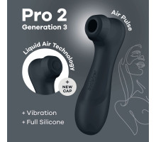 Вакуумний кліторальний стимулятор Satisfyer Pro 2 Generation 3 with Liquid Air Dark Grey