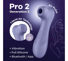 Вакуумний кліторальний стимулятор Satisfyer Pro 2 Generation 3 with Liquid Air Connect App Lilac