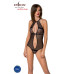 Сітчасте боді з мереживом на грудях Passion SATARA BODY S/M black