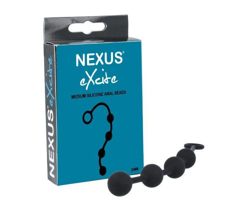 Анальні кульки Nexus Excite Medium Anal Beads, силікон, макс. діаметр 2,5 см