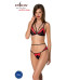Комплект білизни Passion PEONIA SET L/XL red, бра, трусики