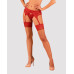 Панчохи під пояс із широким мереживом Obsessive Lacelove stockings M/L