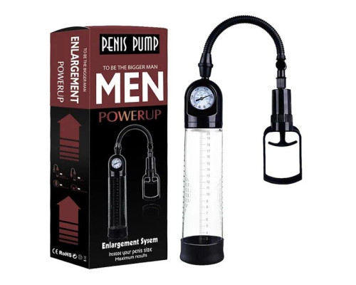 Вакуумна помпа Men Powerup зі стрілковим манометром і ручним насосом