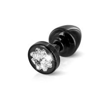 Пробочка Diogol Anni R Clover Black Кристал 30 мм, 4 кристали Swarovski у вигляді пелюстки конюшини