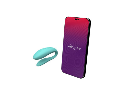 Смарт-вібратор для пар We-Vibe Sync Lite Aqua, 10 віброрежимів, можна поєднувати з проникним сексом