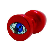 Анальна пробка Diogol Anni R Eye Red Кристал 30 мм, кристал Swarovski у вигляді ока