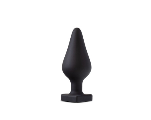 Анальна пробка Blush Temptasia – Fuck Me Anal Plug – Black, основа у вигляді сердечка