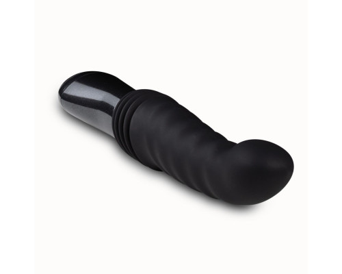 Пульсатор Blush Temptasia – Lazarus Thrusting Dildo – Black, ребристий стовбур, 3 швидкості