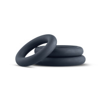Набір ерекційних кілець Boners 3-Piece Cock Ring Set – Grey, 3; 3,3 та 4,4 см