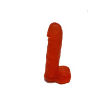 Мило у формі пеніса Чистий Кайф Red size M, крафтове мило-член, натуральне