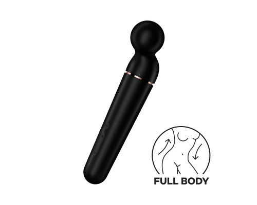 Вібромасажер Satisfyer Planet Wand-er Black/Rosegold, дуже потужний, бездротовий
