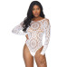 Еротичне боді-бодістокінг Leg Avenue Snap crotch thong back teddy White M/L