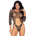 Еротичне боді Leg Avenue Top bodysuit with thong back Black