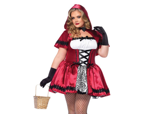 Еротичний костюм Червоної шапочки Leg Avenue Gothic Red Riding Hood 3X–4X, сукня, накидка