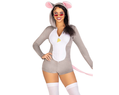 Комбінезон-костюм миші Leg Avenue Comfy Mouse L, з капюшоном