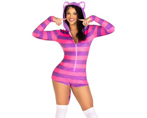 Комбінезон-костюм кішечки Leg Avenue Comfy Cheshire M, з капюшоном