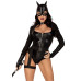 Еротичний костюм кішечки Leg Avenue Fierce Feline XS, боді, пояс з підв’язкою, маска кішки
