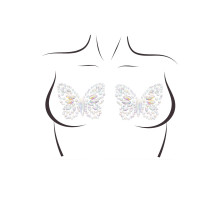 Пестис-метелики з кристалів Leg Avenue Chrysallis nipple sticker, наліпки, світяться у темряві
