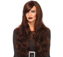 Хвиляста перука з косим чубчиком Leg Avenue Long Wavy Wig 68 см, коричнева