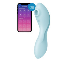 Вакуумний смарт-стимулятор із вібрацією Satisfyer Curvy Trinity 5 (Blue)  (м'яте паковання!!!)