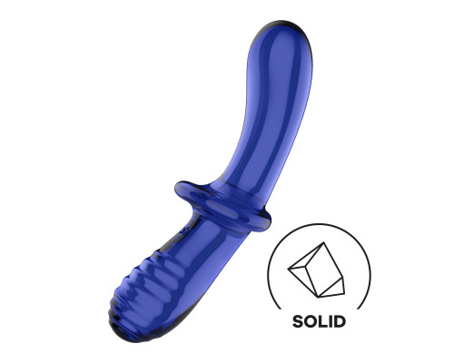Двосторонній скляний дилдо Satisfyer Double Crystal Light blue, боросилікатне скло, унісекс