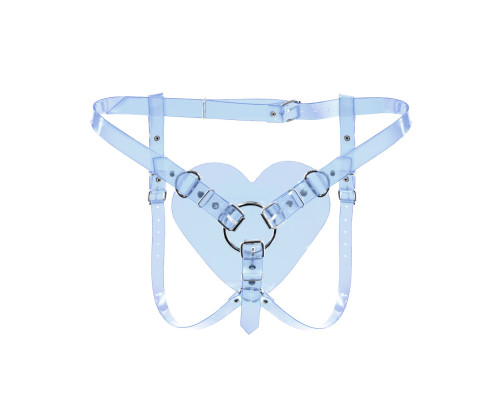Трусики Серце для страпону Feral Feelings - Hearts Strap-on Belt Trasparent
