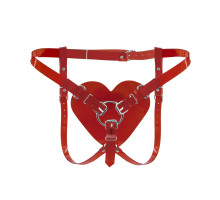 Трусики Серце для страпону Feral Feelings - Hearts Strap-on Belt Red