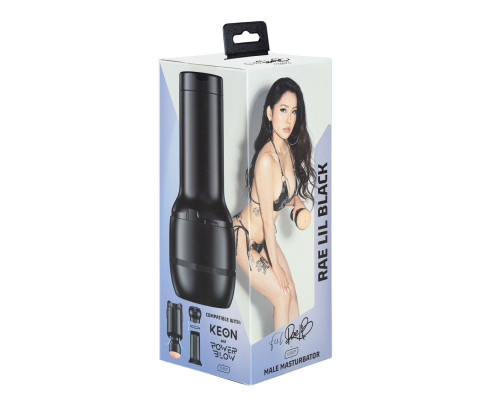 Мастурбатор Kiiroo Feel Rae Lil Black PBC, сумісний з PowerBlow і Keon
