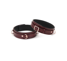 Фіксатори для стегон Liebe Seele Wine Red Thigh Cuffs L Size, натуральна шкіра