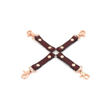 Шкіряна хрестовина Liebe Seele Wine Red Hogtie