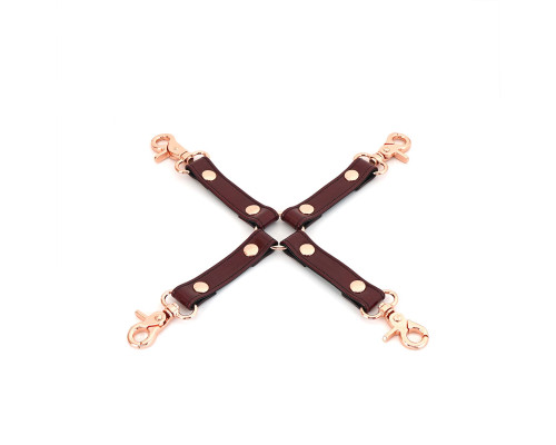 Шкіряна хрестовина Liebe Seele Wine Red Hogtie