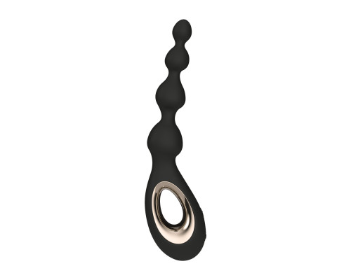 Анальне намисто з вібрацією LELO Soraya Beads Black, різний діаметр намистин, 8 режимів