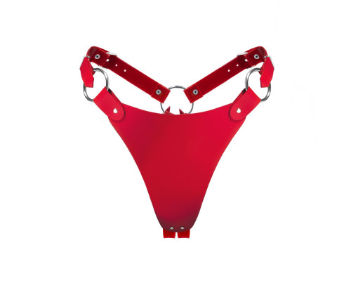 Трусики з натуральної шкіри Feral Feelings - String Bikini Red