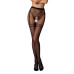 Колготки-бодістокінги Passion S012 One Size, Black, імітація панчіх, пояса та мереживних трусиків