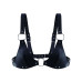 Ліф з натуральної шкіри Feral Feelings - Bikini Top Black