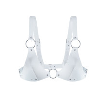 Ліф з натуральної шкіри Feral Feelings - Bikini Top White