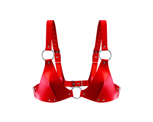 Ліф з натуральної шкіри Feral Feelings - Bikini Top Red