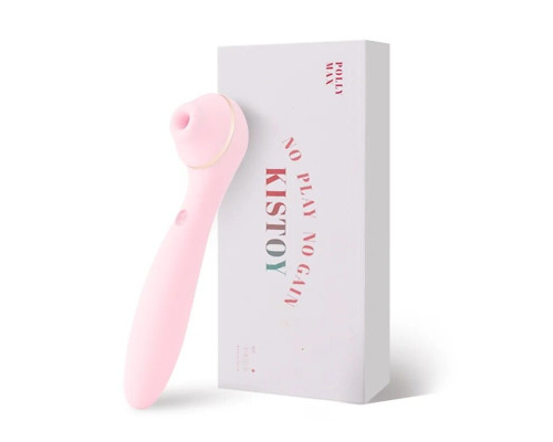 Вакуумний стимулятор з вібратором KISSTOY Polly Max Pink