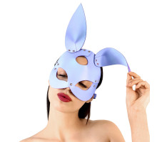 Шкіряна маска Зайчика Art of Sex - Bunny mask, колір Лавандовий