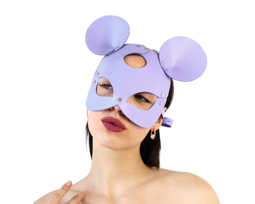 Шкіряна маска мишки Art of Sex - Mouse Mask, колір Лавандовий