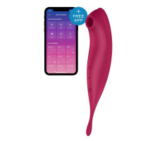 Смарт-вібратор з вакуумною стимуляцією Satisfyer Twirling Pro+ dark red  (м'ята упаковка!!!)