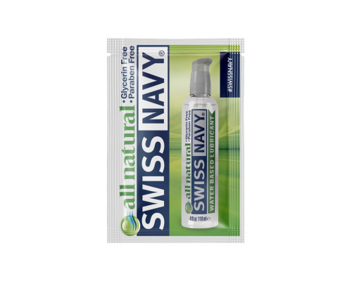 Розпродаж!!! Пробник лубриканта для чутливої шкіри Swiss Navy All Natural 5 мл (термін 12.07.2024)