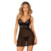 Еротичний комплект Obsessive Chemeris babydoll & thong M/L, пеньюар та стрінги