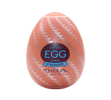 Мастурбатор-яйце Tenga Egg Spiral, щільний TPE, пробник лубриканту 5 мл