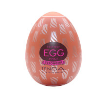 Мастурбатор-яйце Tenga Egg Cone, щільний TPE, пробник лубриканту 5 мл