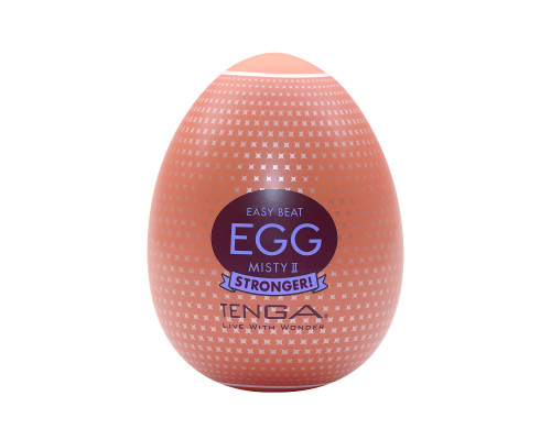 Мастурбатор-яйце Tenga Egg Misty II, щільний TPE, пробник лубриканту 5 мл
