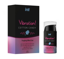 Рідкий вібратор Intt Vibration Cotton Candy (15 мл), густий гель, дуже смачний, діє до 30 хвилин