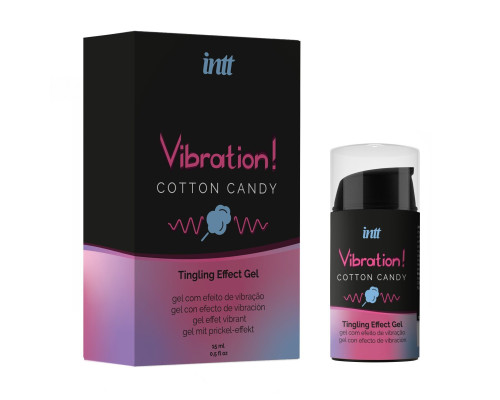 Рідкий вібратор Intt Vibration Cotton Candy (15 мл) (м'ята упаковка!!!)