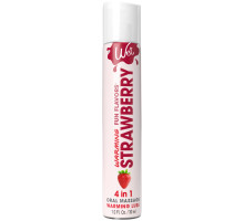 Зігрівальний лубрикант на водній основі Wet Warming Strawberry 4 in 1, без цукру (30 мл)